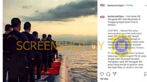 CEK FAKTA Beredar Foto Awak KRI Nanggala 402 Sebelum Hilang Benarkah