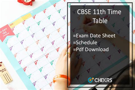 Cbse 11th Time Table 2024 Xi Date Sheet Exam Schedule