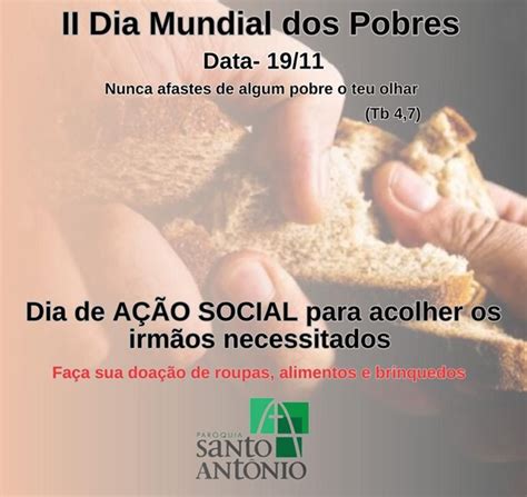 A O Social Na Par Quia Santo Ant Nio Marca A Edi O Do Dia Mundial