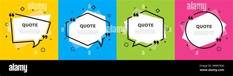 Quote Frames On Colored Background Vector Set Of Banner Templates With