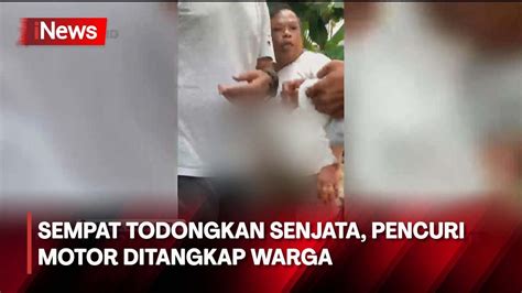 Maling Motor Todongkan Pistol Saat Dikepung Warga Di Bekasi Inews