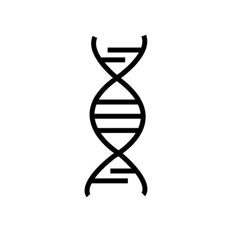 Dna Lineal Icon Symbol Vector Black Outline Dna Icon 24485115 Vector