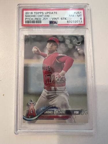 Shohei Ohtani Pitching In Red Jersey Vintage Stock US1 Prices 2018