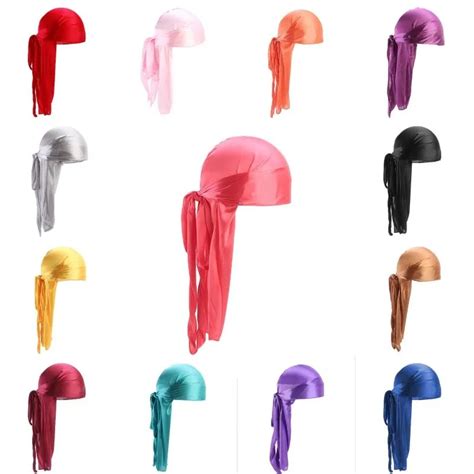 Silky Satin Pirate Durag Bandana Headwraps 15 Styles For Men And Women