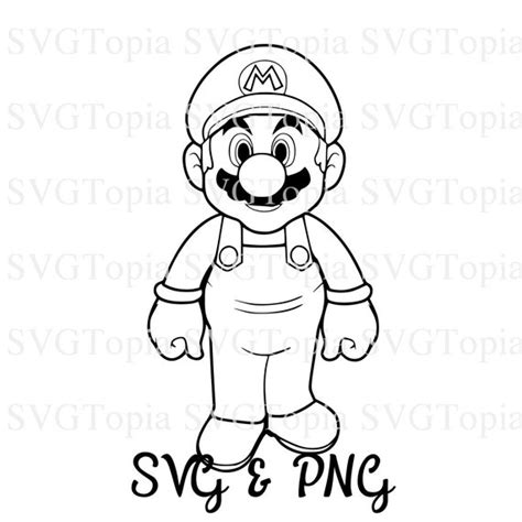 Mario Svg Png Clip Art Para Die Cut Como Cricut Y Silhouette Etsy