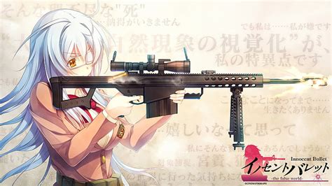 Gewehre Anime Anime Girls Barrett 50 Cal Bildschirmhintergrund