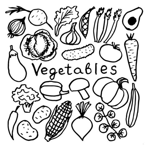 Dibujos De Vegetales Frutas Para Colorear Vsun