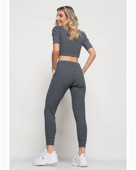 Riachuelo Conjunto Comfy Cropped Princesa E Jogger Canelada