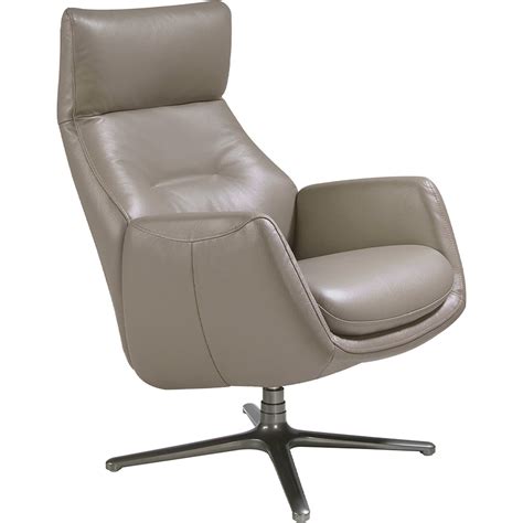 Fauteuil En Cuir Gris Pivotant Haut De Gamme Angel Cerda