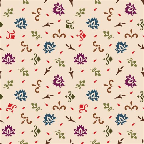 Pattern Of Small Motifs All Over Design Print Block For Fabric