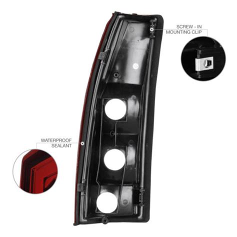 [smoke Red] 88 98 C K C10 Suburban Tahoe Silverado Sierra Truck Tail Brake Light Ebay