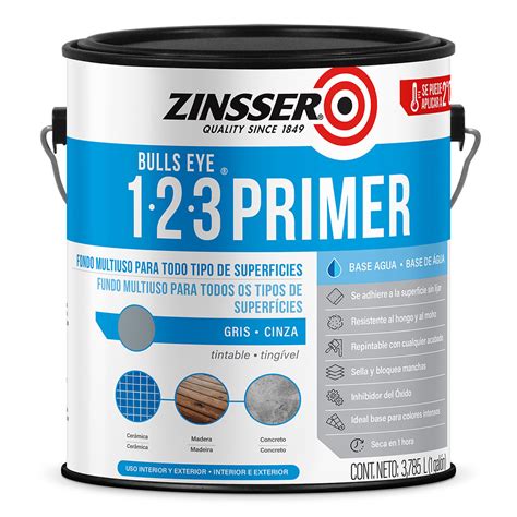 Primer Gris Mate Zinsser 1 2 3 3785l Rust Oleum