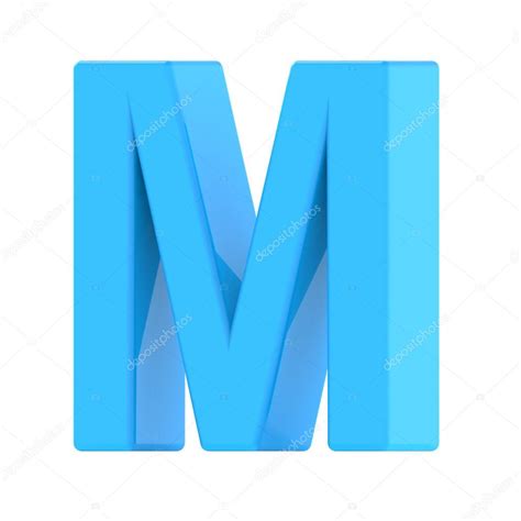 Light Blue Letter M — Stock Photo © Kchungtw 126487268