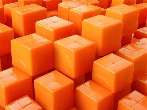 Premium Ai Image Orange Sweet Caramel Cubes Background