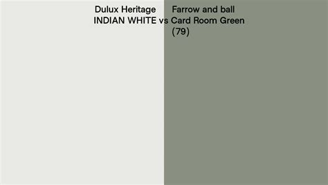 Dulux Heritage Indian White Vs Farrow And Ball Card Room Green