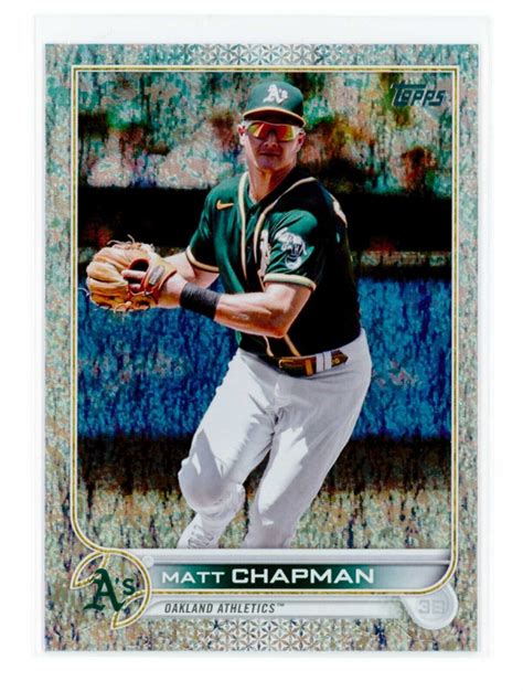 Matt Chapman 2022 Topps Foilboard 176 Athletics SP 390 Baseball Card