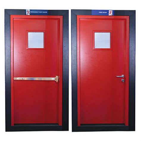 GI Fire Resistant Emergency Exit Door Powder Coated At 15000 Piece