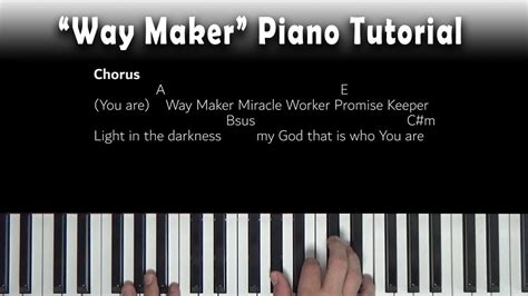 Way Maker Sinach Leeland Piano Tutorial [e] Youtube