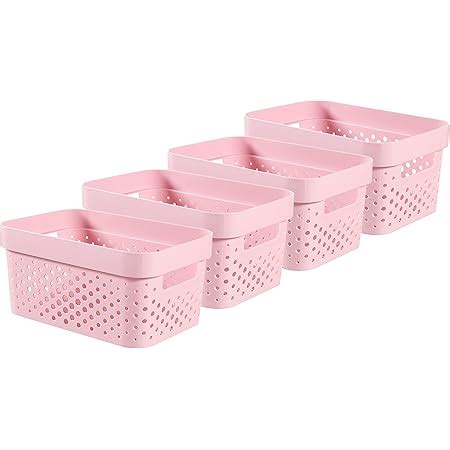 Curver My Style X Small Rectangular Storage Basket L Pink Amazon