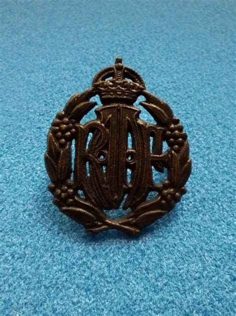 Genuine Ww Royal Australian Air Force Bronze Cap Badge Raaf Allied