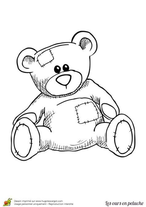 Coloriage Vieil Ours En Peluche Dessin Ours En Peluche Coloriage