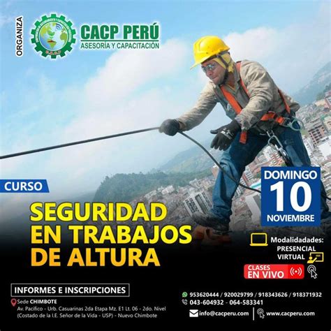 Cacp Per Curso Seguridad En Trabajos De Altura