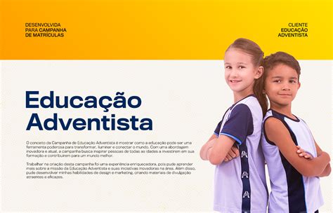 Campanha de Matrículas Educação Adventista 2023 2024 Behance