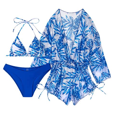 Taiaojing Womens Two Piece Bikini Sets Bikini With Beach Jumpsuits