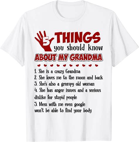 5 Things You Should Know About My Grandma T Shirt Walmart