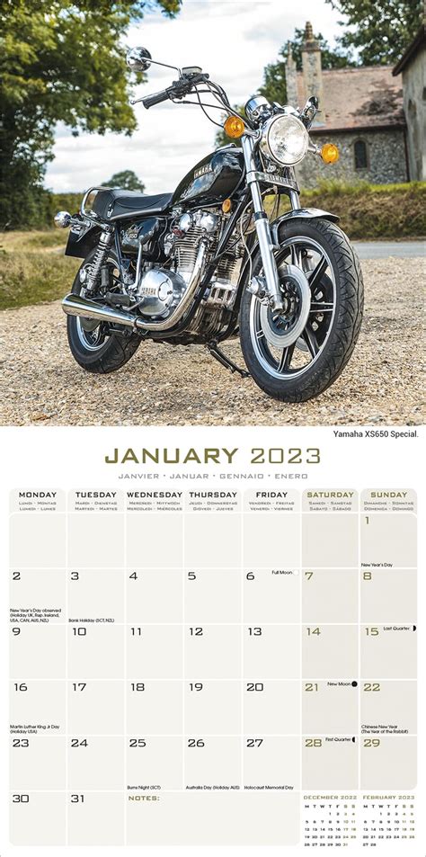 Calendar De Perete 2023 Square 70 S Superbikes Avonside