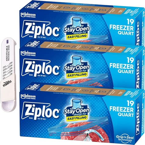 Amazon Ziploc Quart Food Storage Freezer Bags Stay Open Design