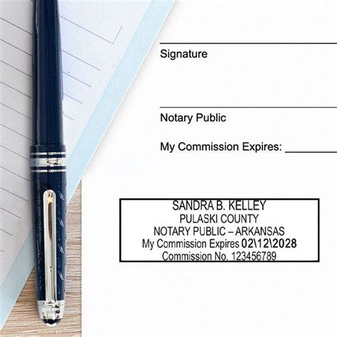 Arkansas Notary Rectangle Stamp All State Notary Supplies