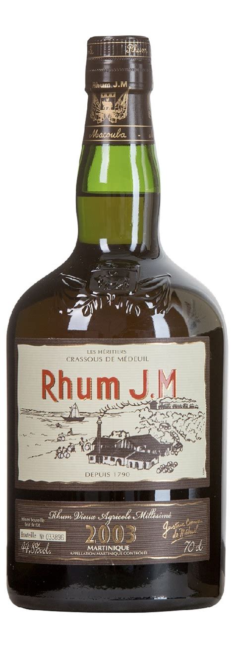 Rhum Agricole pure cane juice RHUM JM Rhum Hors d âge 10 ans 44