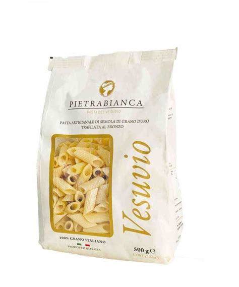 6 Pz Da 500g MEZZE PENNE RIGATE PIETRA BIANCA Pasta Artigianale Di