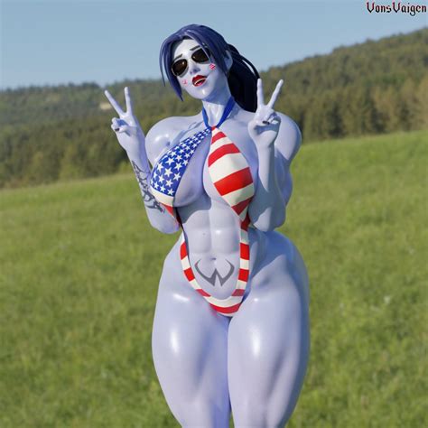 Overwatch Hentai Porn Muscular Female Wide Hips Slingshot Swimsuit