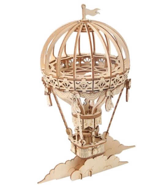 Rolife 3D Wooden Puzzle Hot Air Balloon Monkey Mountain Toys Games