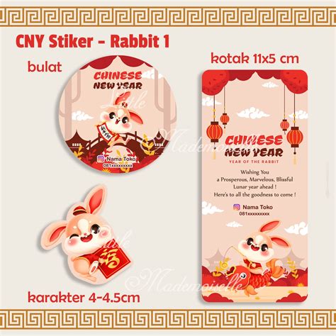 Jual Stiker Imlek Stiker Chinese New Year Bisa Custom Nama Shopee