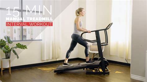 Min Manual Treadmill Interval Workout For Beginners Youtube