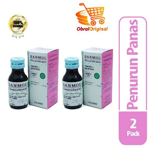 Jual Dapat Botol Sanmol Paracetamol Sirup Ml Penurun Demam