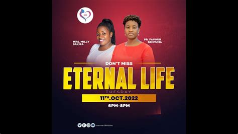 Eternal Life Service With Pr Favour Ssenfuma Tuesday Evening Service