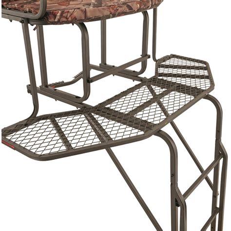 Guide Gear 20 2 Man Double Rail Ladder Tree Stand With Hunting Blind