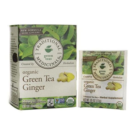 Buy Traditional Medicinals Green Tea With Ginger Tea Bags Life