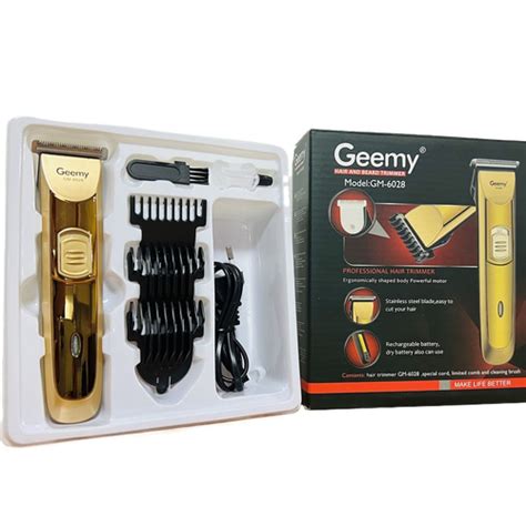 New Geemy Gm 6028 Rechargeable Hair Beard Trimmer For Men Quickee