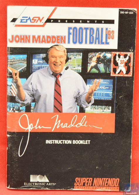 Hot Spot Collectibles And Toys John Madden Football 93 Booklet Only