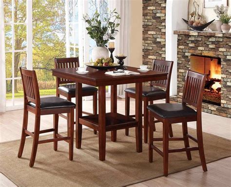 Homelegance Galena 5 Piece Pack Counter Height Dining Set Counter