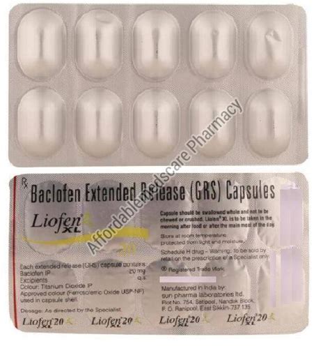 Generic Lioresal Xl Baclofen Tablets Affordable Medscare Pharmacy