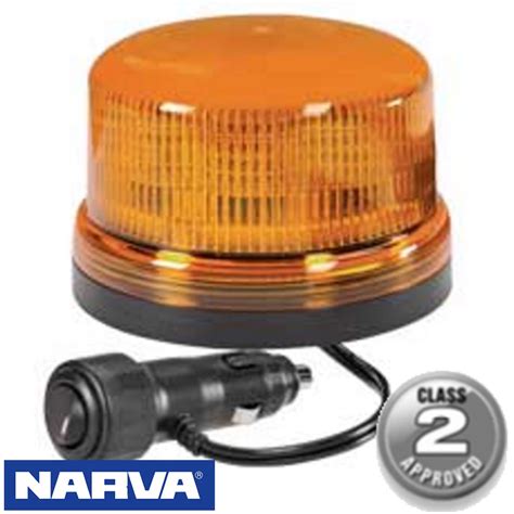 AMBER MAG CLASS 2 LED STROBE NARVA 12 24V CLASS 2 APPROVED EUROTECH