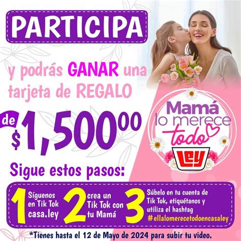 Giveaway día de las madres Casa Ley Gana 1 de 3 tarjetas de regalo de