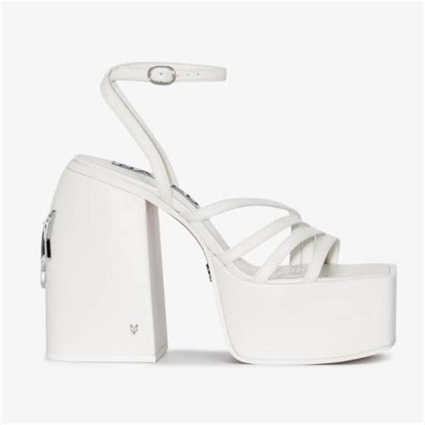 Naked Wolfe White Jada Heels The Hottest Shoe Depop