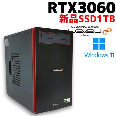 【中古ゲーミングpc】level∞ Geforce Rtx3060 Core I5 10400 16gb Nvme M2